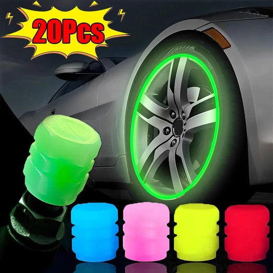 Luminous Fluorescent Car Tire Valve Stem Caps