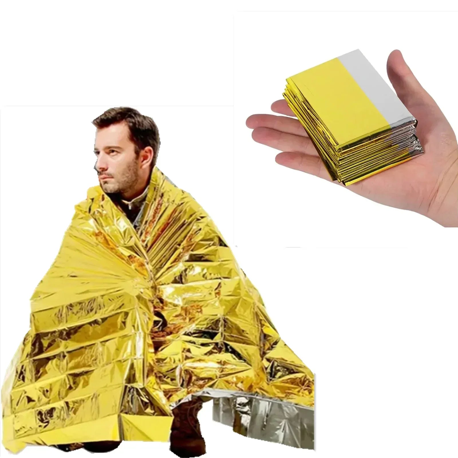 Emergency Thermal Survival Blanket Waterproof Heat Retention Camping Blanket - Urbizia