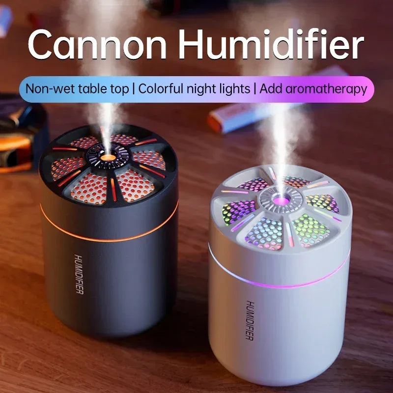 Powerful and Efficient Air Humidifier 180ML Aromatherapy Aroma Diffuser Essential Oil with Colorful Lights for Home Car Bedroom - Urbizia