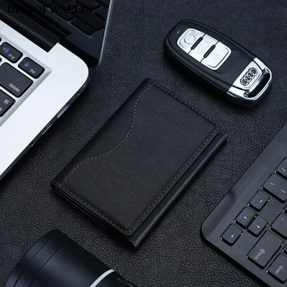 Magsafe PU Leather Card Holder for Men & Women - Stylish Magnetic Card Wallet for Phone 16/15/14/13/12 Pro Max Mini