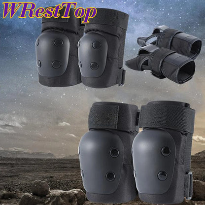 Knee Pads Elbow Pads with Wrist Guards, 3 in 1 Protective Gear Set for Skating Cycling Bike Rollerblading Scooter