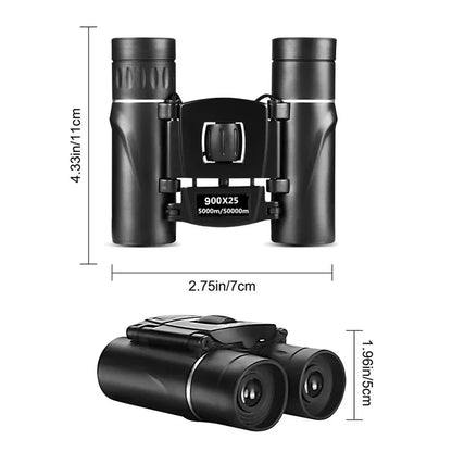 900x25 Mini Binoculars High-Powered BAK4 Prism Waterproof for Travel Bird Watching Outdoor Sports - Urbizia