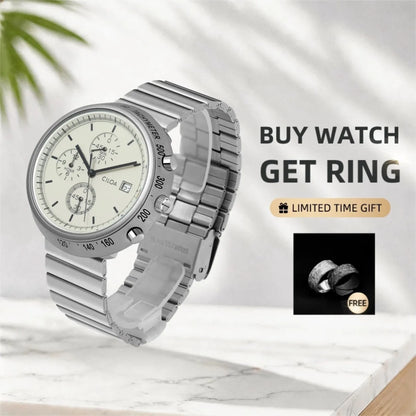 CILOA High Quality Watch Men's Light Luxury Brand Sports Stainless Steel Strap Automatic Movement Waterproof Quartz Watch