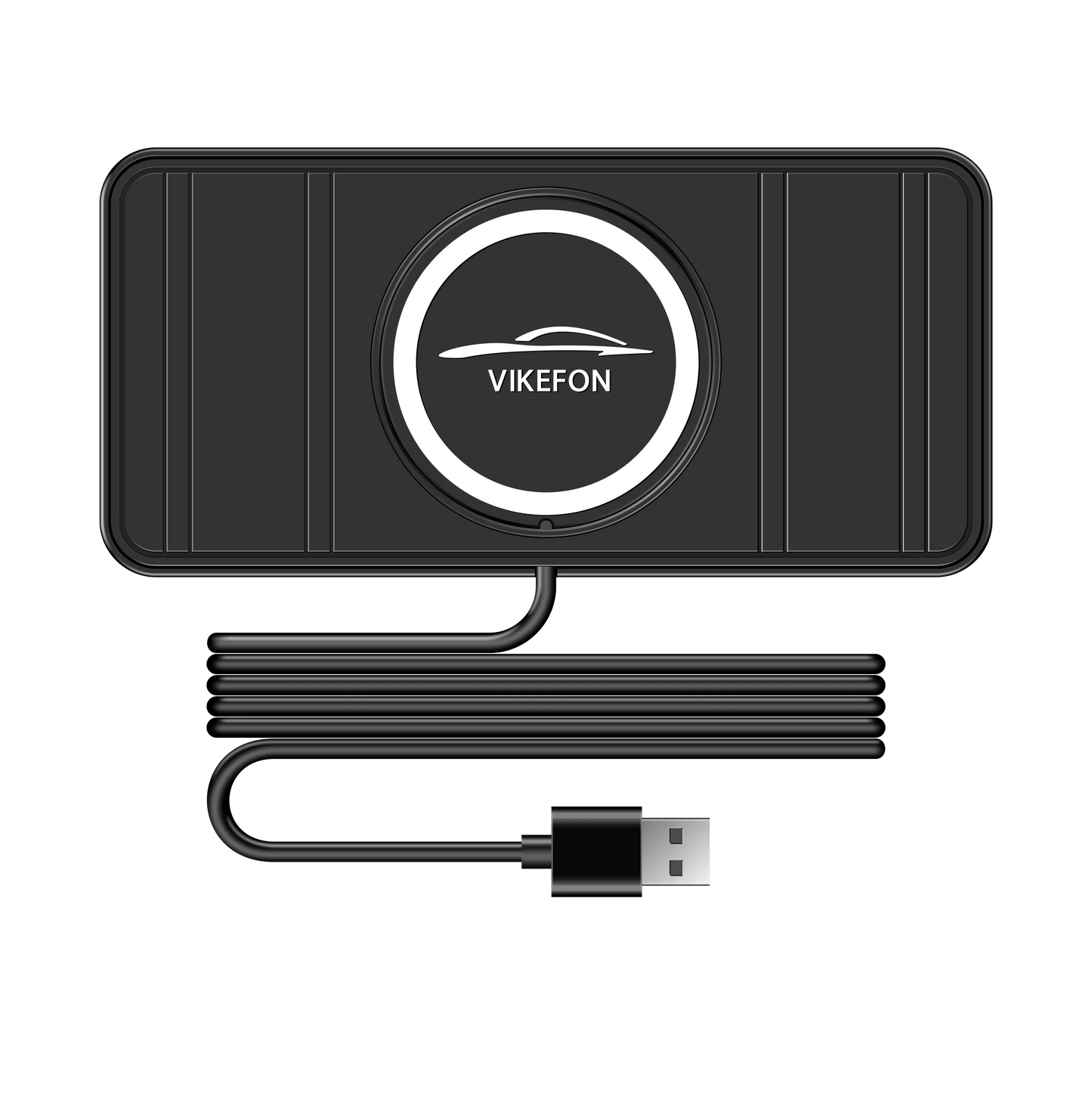 Car Wireless Charger Mat Silicone Non-Slip Pad for iPhone 17 16 15 14 Pro Max Samsung Car Wireless Phone Charger Fast Charging