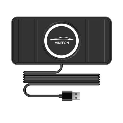 Car Wireless Charger Mat Silicone Non-Slip Pad for iPhone 17 16 15 14 Pro Max Samsung Car Wireless Phone Charger Fast Charging