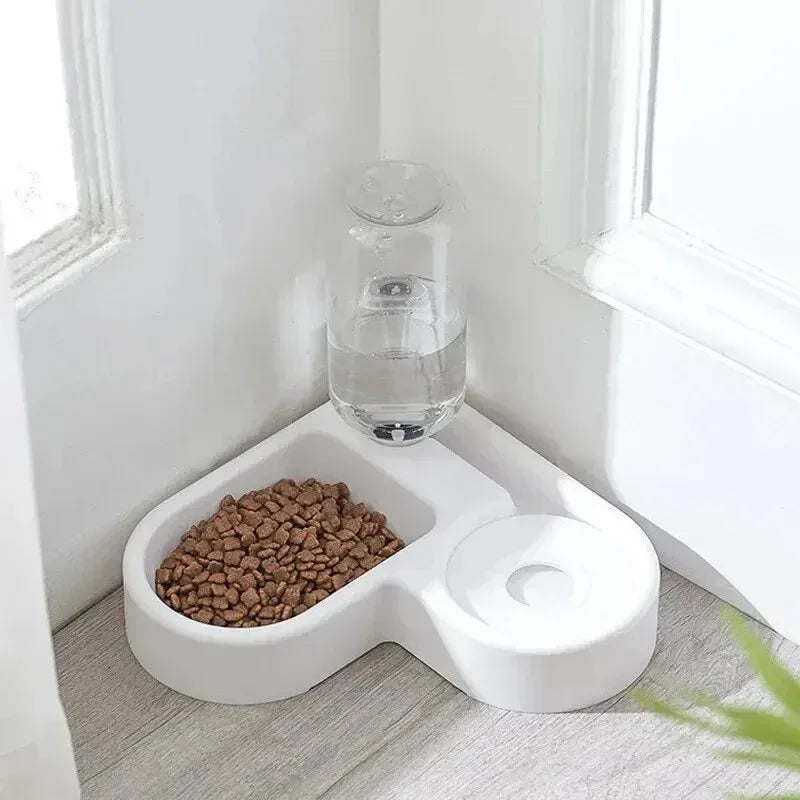 Automatic Drinking Love Pet Bowl Moisture-proof Cat Bowl Dog Basin Dual-use Multi-functional Drinking And Feeding - Urbizia