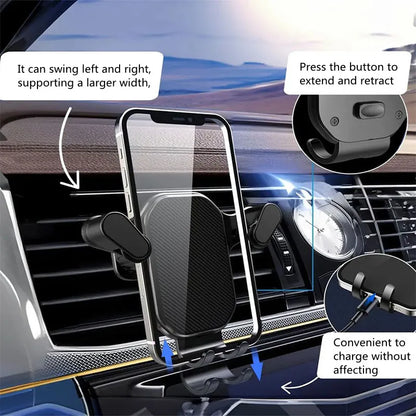 NEW Gravity Car Holder For Phone Air Vent Clip Mount Mobile Cell Stand Smartphone GPS Support For iPhone Mobile Phone
