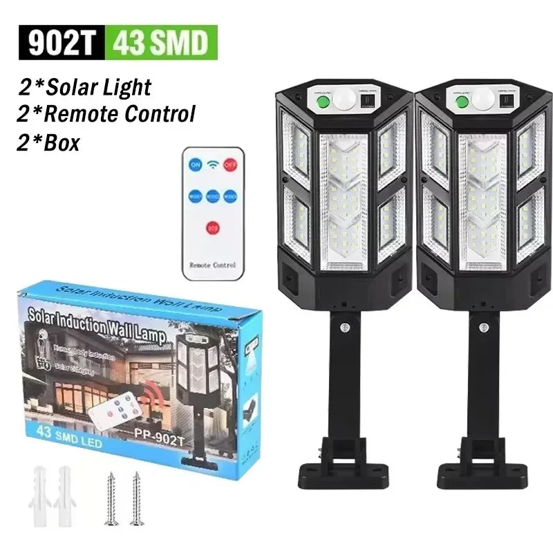Newest Solar LED Light 300000LM Outdoor Solar Lamp Of Motion Sensor 4 Mode Waterproof IP65 Solar Garden Light Street Yard Lanter - Urbizia