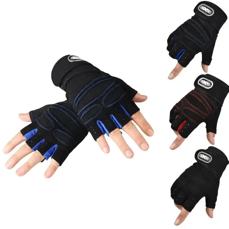 Fitness Half Finger Gloves Men And Women Wrist Guard Sports Dumbbell Riding Non Slip Horizontal Bar Exercise Training - Urbizia