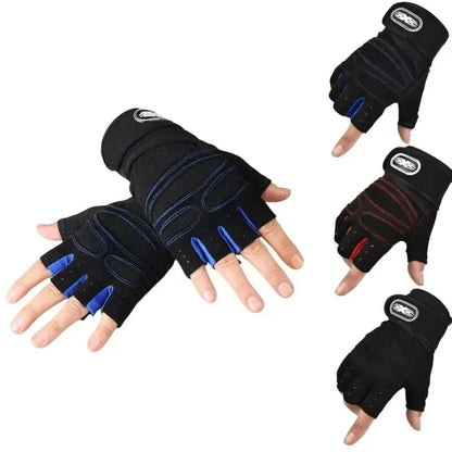 Fitness Half Finger Gloves Men And Women Wrist Guard Sports Dumbbell Riding Non Slip Horizontal Bar Exercise Training - Urbizia