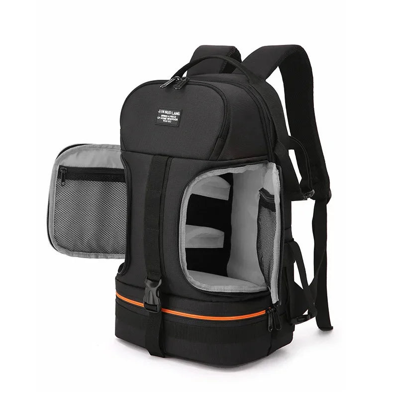 Large Capacity Outdoor DSLR Camera Backpack Waterproof Oxford Cloth 15.6 Inch Laptop Compatible with Canon Nikon