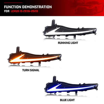 LED Daytime Running Light for Lexus IS250 IS350 IS200t IS300 ISF 3IS 2014-2016 Sequential DRL Assembly (Not Fit 2017-2020)