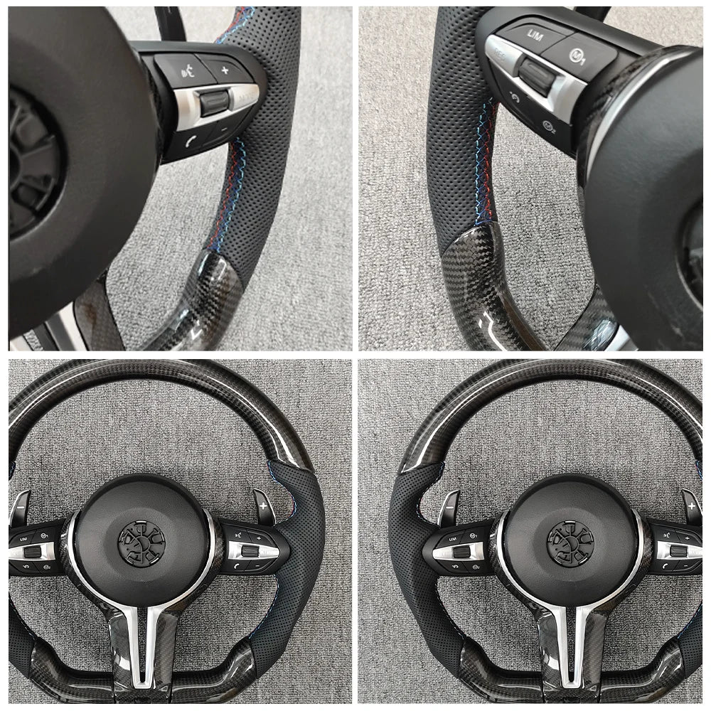 M Upgraded Steering Wheel Sport Carbon Fiber Parts For BMW F20 F23 F10 F12 F30 F32 F34 F45 F22 F39 F15 F25 M3 M5 E87 E70 E90 E84