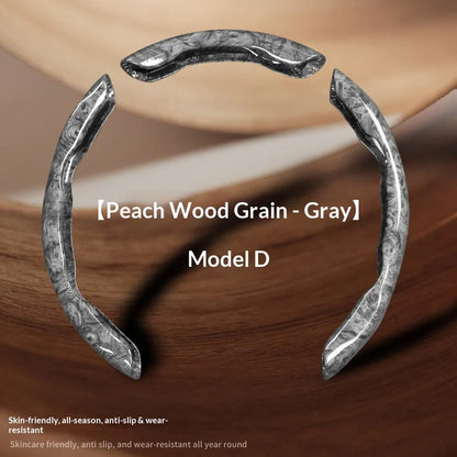 2pcs/3pcs Segmented Peach Wood Texture Universal Steering Wheel Cover Car Interior Accessories Practical Driving Tools Simple
