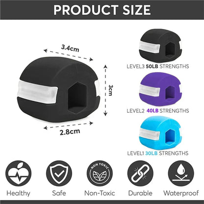 Silica Gel Face Fitness Ball Jaw Exerciser Facial Toner Reduce Double Chin Relax Ball Gym Fitness Training Jawline Simulator - Urbizia