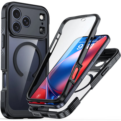 360° Fully Protected Double-sided Transparent Magnetic Case For iPhone 18 Pro Max 18Pro For MagSafe Wireless Charging Back Cover
