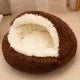 2 in 1 Soft Plush Pet Bed 50CM with Cover Round Cat Bed Pet Puppy Mattress Warm Cat Dog Sleeping Nest Cave for Small Dogs Mats - Urbizia