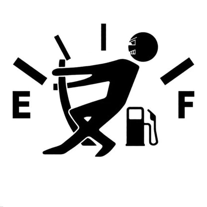 Fuel Tank Cap Sticker Waterproof Creativity Pull Fuel Tank Pointer Sticker Fuel Gage Empty Gas Decal Reflective Auto Exterior