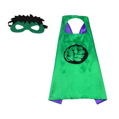 MINISO Superhero Cape – Cartoon Anime Cosplay Costume with Mask for Kids Halloween Birthday Gift