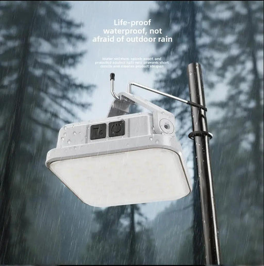 Portable Solar Camping Light Emergency LED Hanging Lamp Rechargeable Outdoor Tent Work Light with Digital Power Display