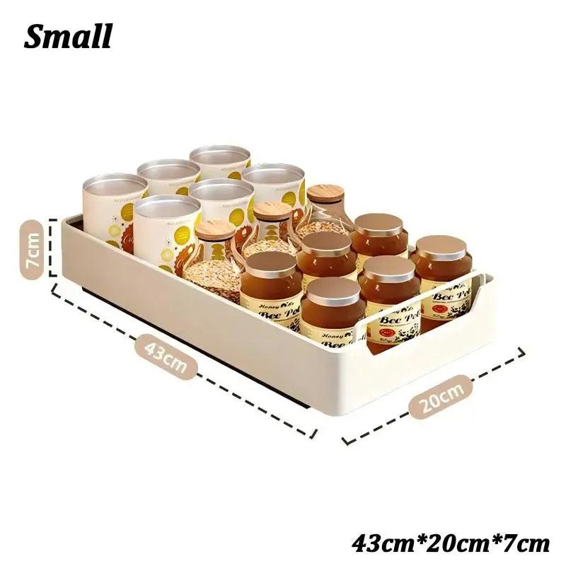 Pull-Out Metal Cabinet Storage Drawer Organizer Rack