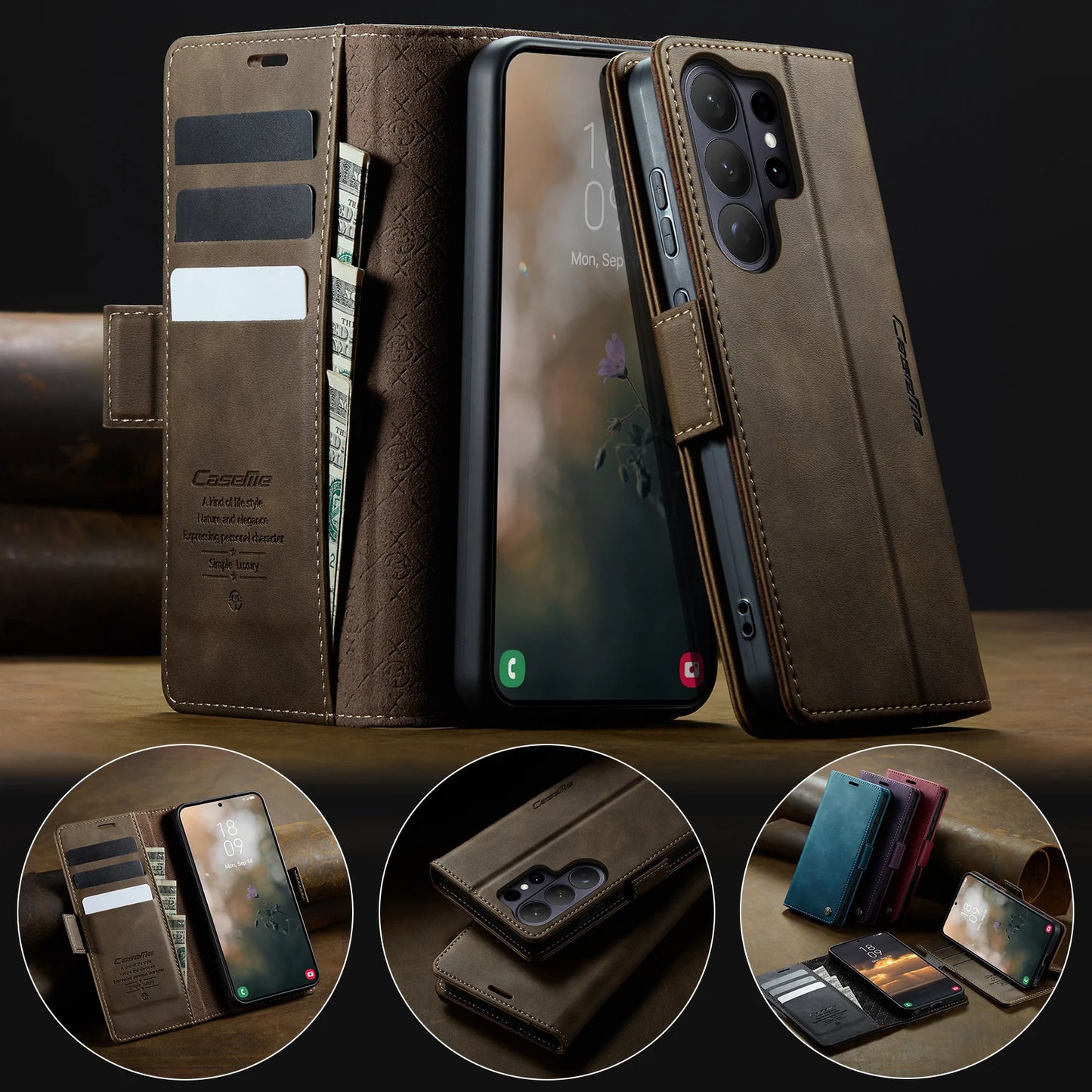 Retro Magnetic PU Leather Wallet Phone Case For Samsung Galaxy S26 Ultra S26+ S26 Plus S26 Shockproof Card Holder Pocket Cover