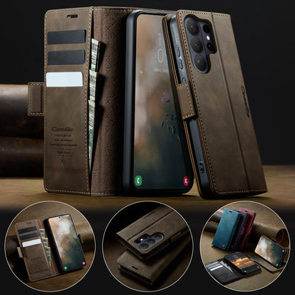 Retro Magnetic PU Leather Wallet Phone Case For Samsung Galaxy S26 Ultra S26+ S26 Plus S26 Shockproof Card Holder Pocket Cover