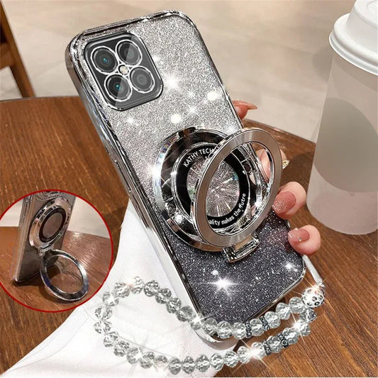 Glitter Crystal Bracelet Stand Case for Samsung Galaxy M Series