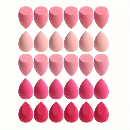 7Piece/18Piece Makeup Sponge Set, Suitable for Liquid BB Cream Powder Application, Makeup Egg Dry Wet Dual-Use Powder Puff