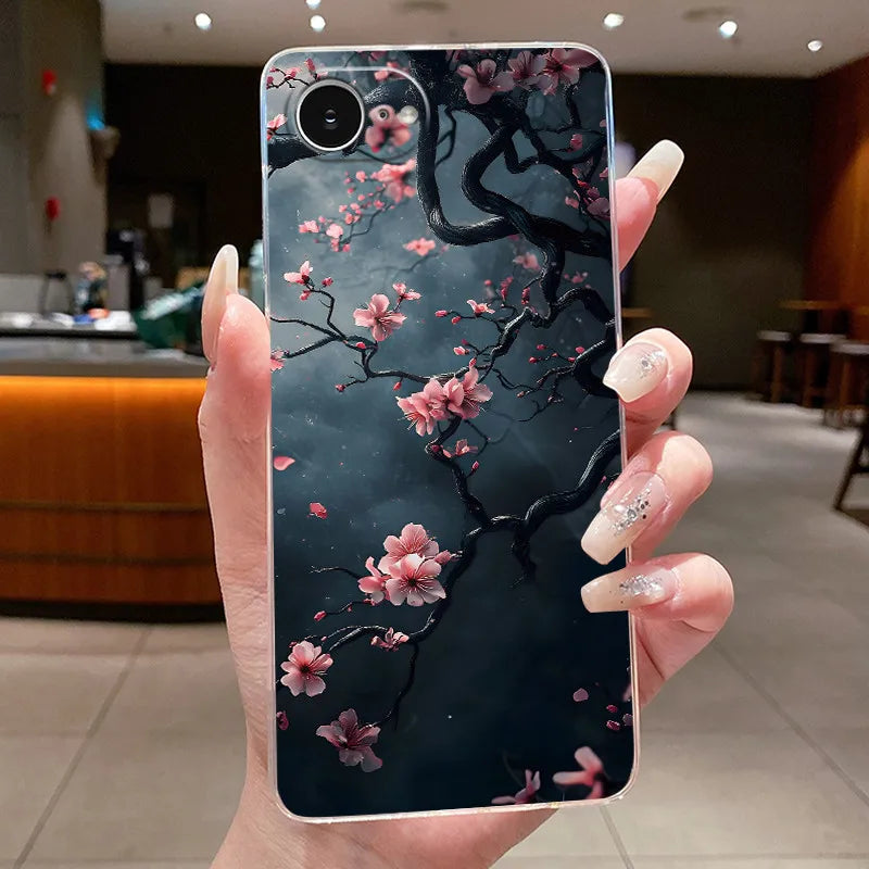 For iPhone 16e Case Clear Luxury Fashion Butterfly Flowers Soft TPU Silicone Jelly Back Cover for Apple iPhone 16e Phone Case