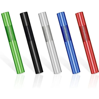 Metal Smoking Tube 5pcs Aluminum Alloy Straws with Cleaning Brush