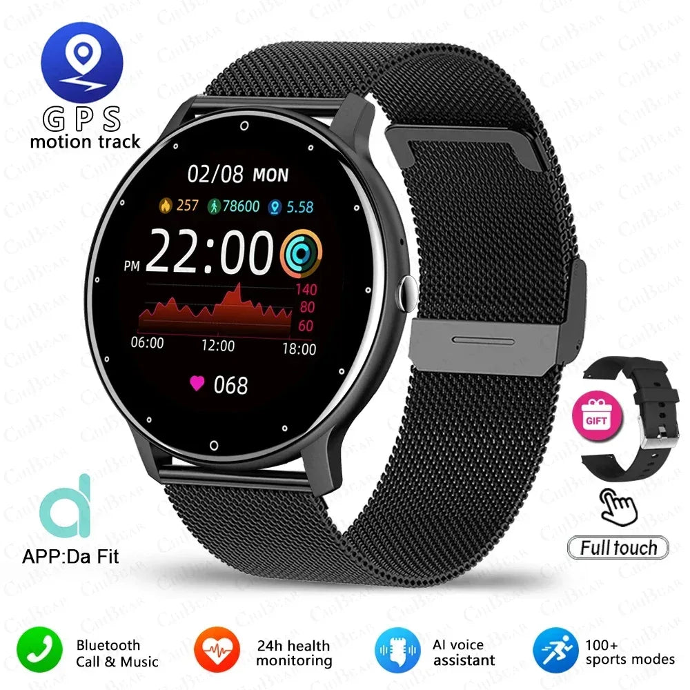 New Smart Watch Men Sports Fitness Watch Heart Rate Full Touch Screen Bluetooth Call 2025 New Ultra Light Smartwatch - Urbizia