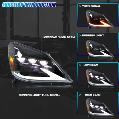 LED Headlights for Lexus GX470 2003-2009 Sequential Turn Signal Start-up Animation DRL Projector Front Lamps Assembly