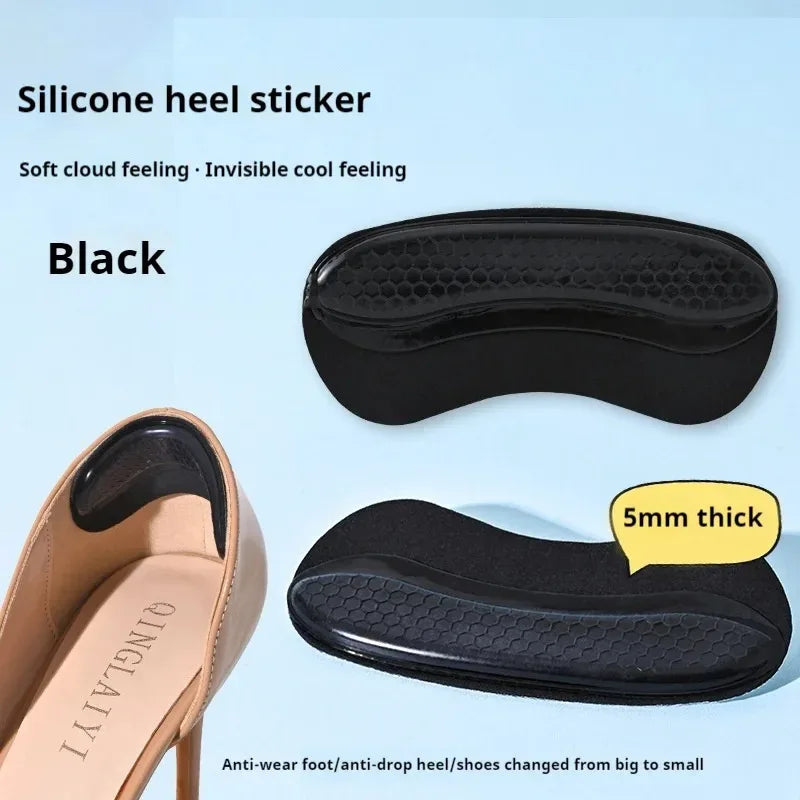 Silicone Heel Sticker Heels Protector Insoles Adjust Size Adhesive Non-slip Shoe Pads Pain Relief Foot Care Insert