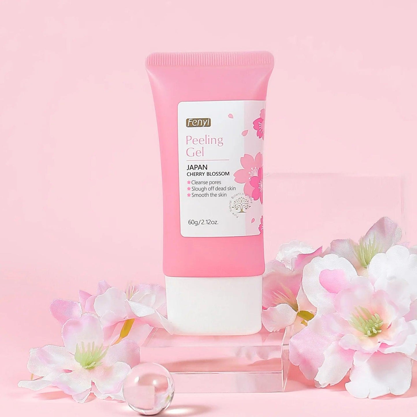 Sakura Exfoliating Gel Face Body Scrub Deep Cleansing Pores Gentle Peel For Blackhead Remove Smooth Brightening Skin 60g