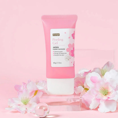 Sakura Exfoliating Gel Face Body Scrub Deep Cleansing Pores Gentle Peel For Blackhead Remove Smooth Brightening Skin 60g