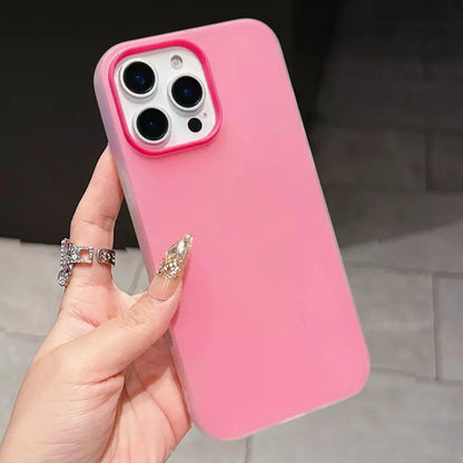 Jelly Candy Color 2 In 1 Phone Case For iPhone 18 17 16 15 14 13 12 11 Pro Max  16 15 14 Plus 17 Air Shockproof INS Soft Cover