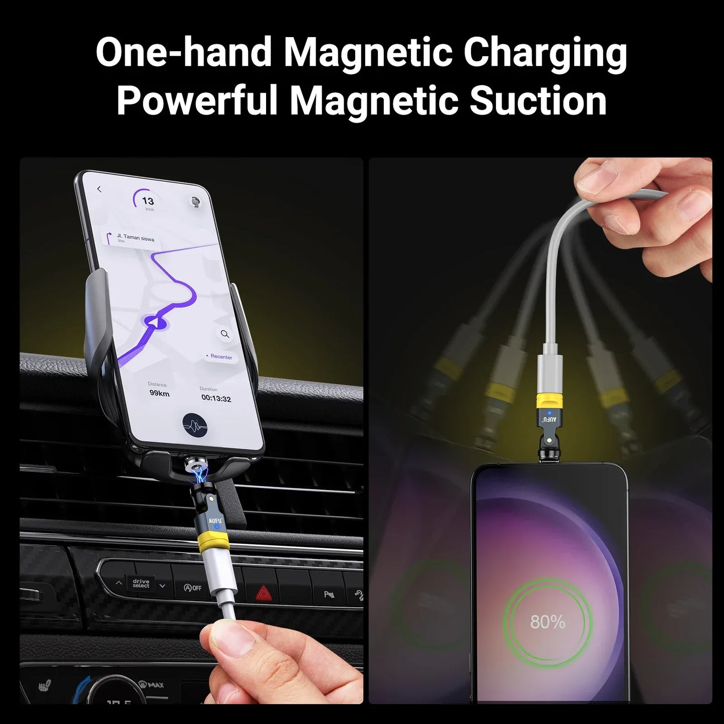 540° Magnetic USB-C Adapter Type-C Fast Charging