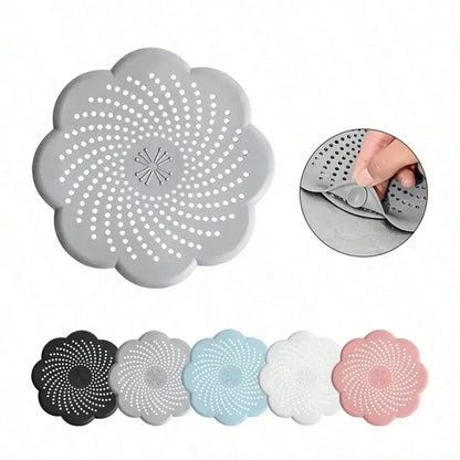 Silicone Hair Catcher with Suction Cup – Square Shower & Sink Drain Cover