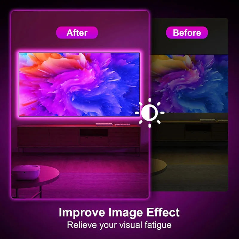 24V RGB LED Strip Lights – 5M/10M/20M/30M/40M Bluetooth APP Music Sync Rope Light for Home & Holiday Decor