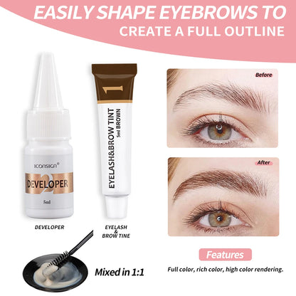 ICONSIGN Lash Lift and Tint Kit Professional Eyelash Lifting Tint Brow Lamination Dye Eye Makeup Tools