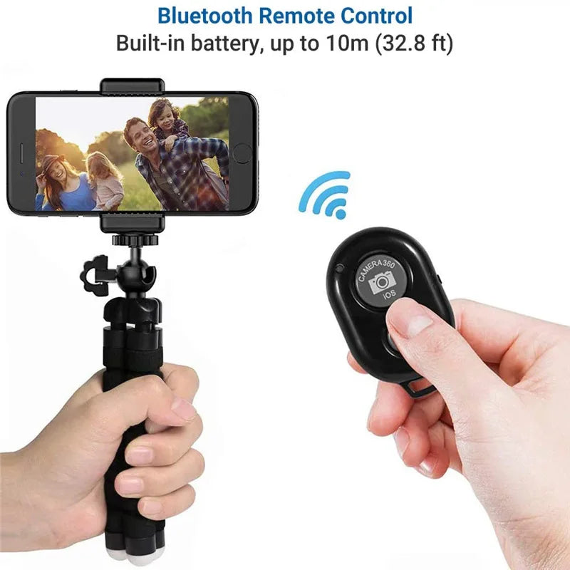 Mini Universal Octopus Tripod Monopod with Phone Clip Webcam Holder for Smartphone Camera Photography Tripe Stand