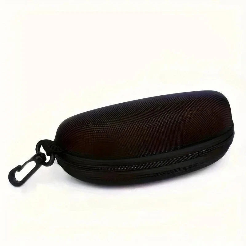 Portable Zipper Sunglasses Protector Box Eye Glasses Case Box Travel Pack Glasses Case Accessories with Hook