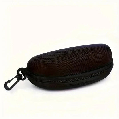 Portable Zipper Sunglasses Protector Box Eye Glasses Case Box Travel Pack Glasses Case Accessories with Hook