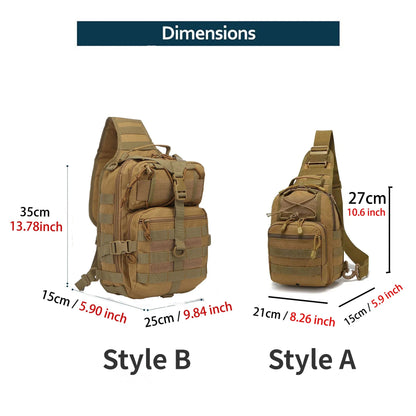 Tactical Waterproof Sling Backpack Outdoor EDC Hiking Travel Pack