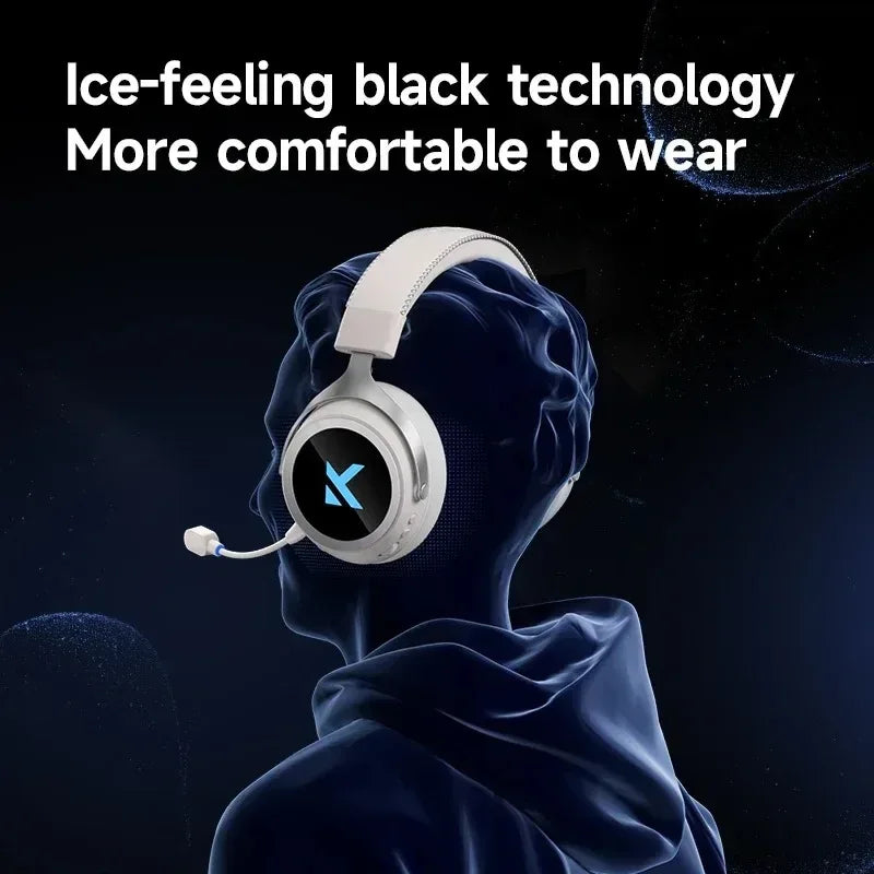MCHOSE X9 Wireless Headworn Game 7.1 Headset Bluetooth 2.4G Three Mode 53mm Aluminum Foil Polymer Diaphragm eSports Gift Headset - Urbizia