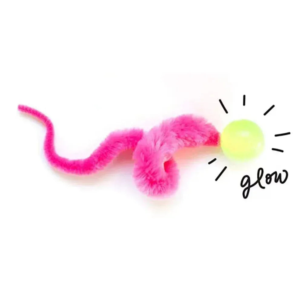 Cat interactive toys Tickle Cat Colorful bouncing ball Pet supplies Puzzle teasing indoor cat worm caterpillar elastic toy - Urbizia