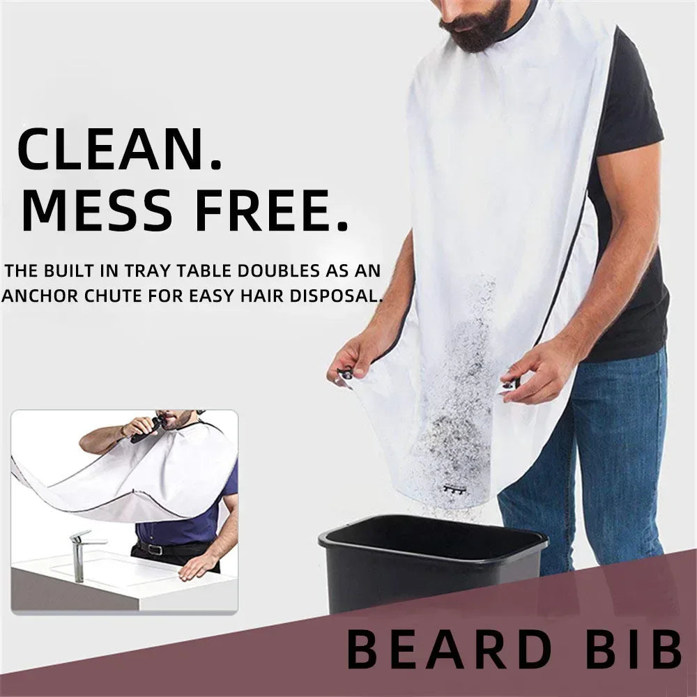 Beard Shaving Apron – Hair Catcher Cape for Mess-Free Grooming - Urbizia