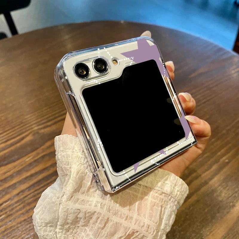 Transparent Star Folding Case for Samsung Galaxy Z Flip Series