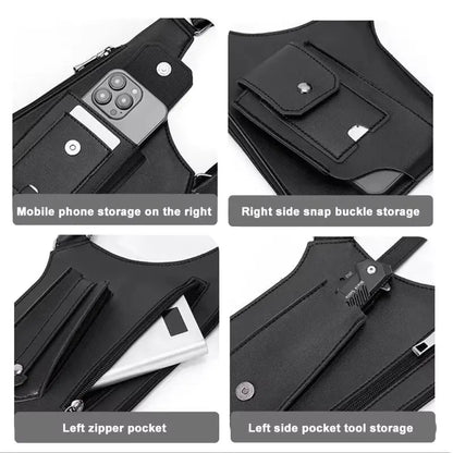 Men'S Retro Strap Underarm Bag Multifunctional Outdoor Backpack Cycling Hiking Phone Bag Holiday Gift for Boyfriend Father